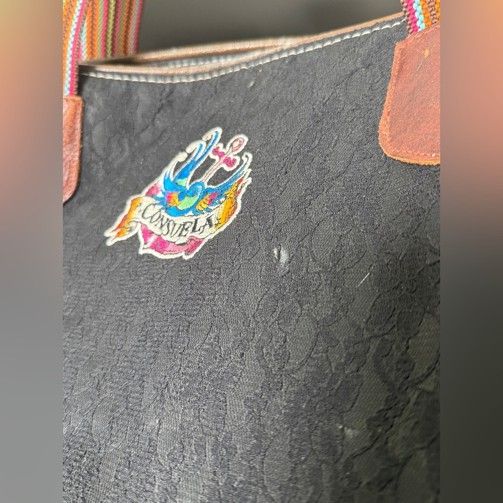 Consuela Tote Bag with Striped Handles - Picture 3 of 11